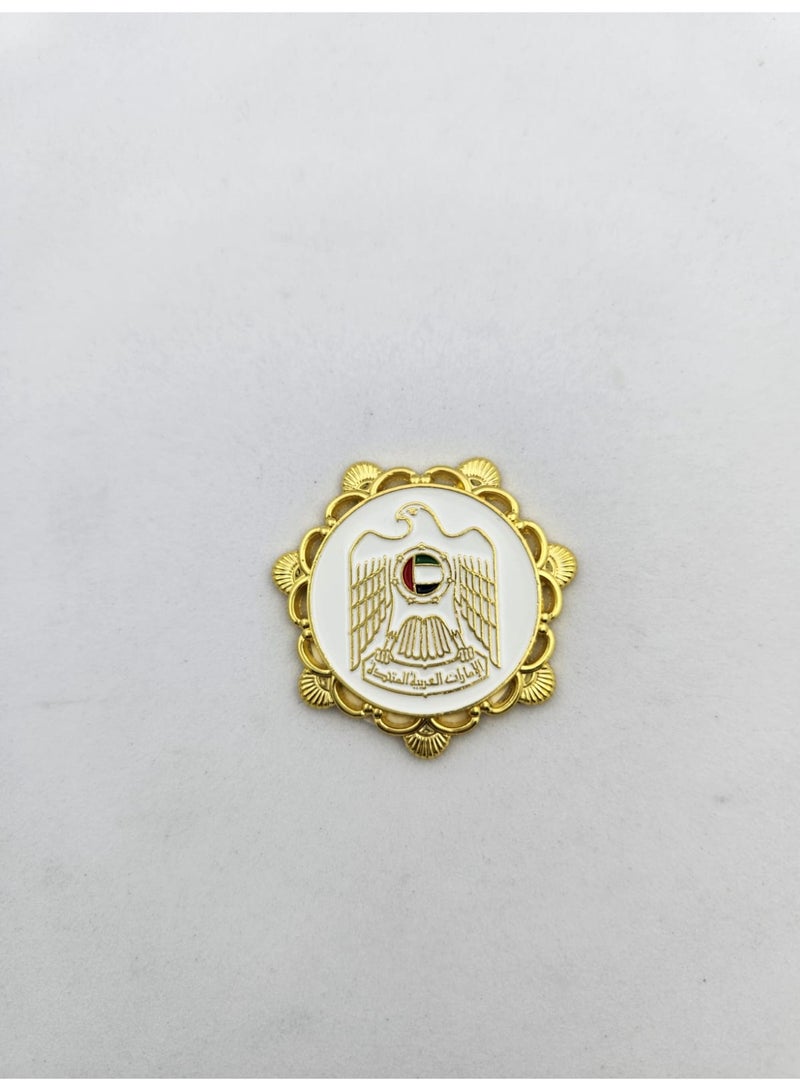 Kipfy Emirates Gold Logo Sticker Badge Metal Sticker Decorative Badge for mobile,laptop Backpacks,Accessories Fans Stickers Display for I pad,and Collectors Walls, Doors, Cars, Trucks, Motorcycles Fridge - Image 1